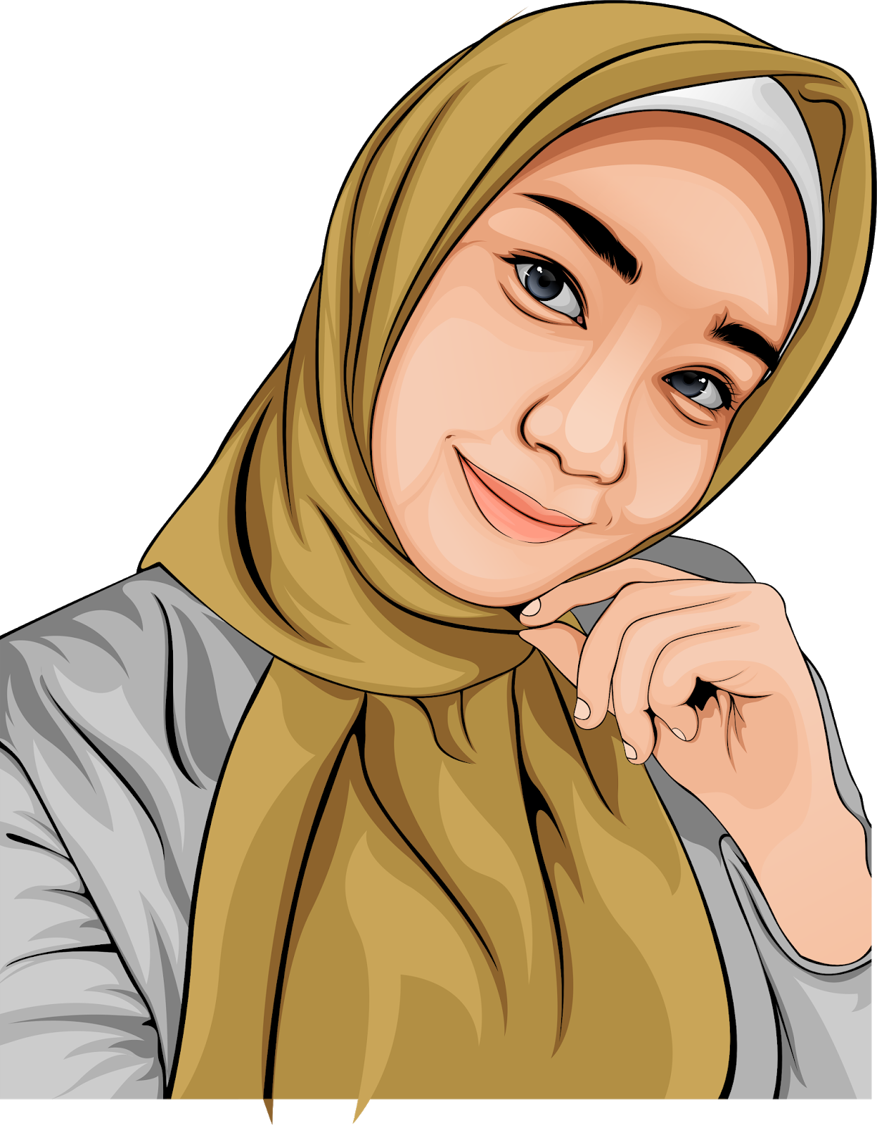 Hijab Gambar Kartun Pakai Masker Wajah Png Picture For Roblox - IMAGESEE