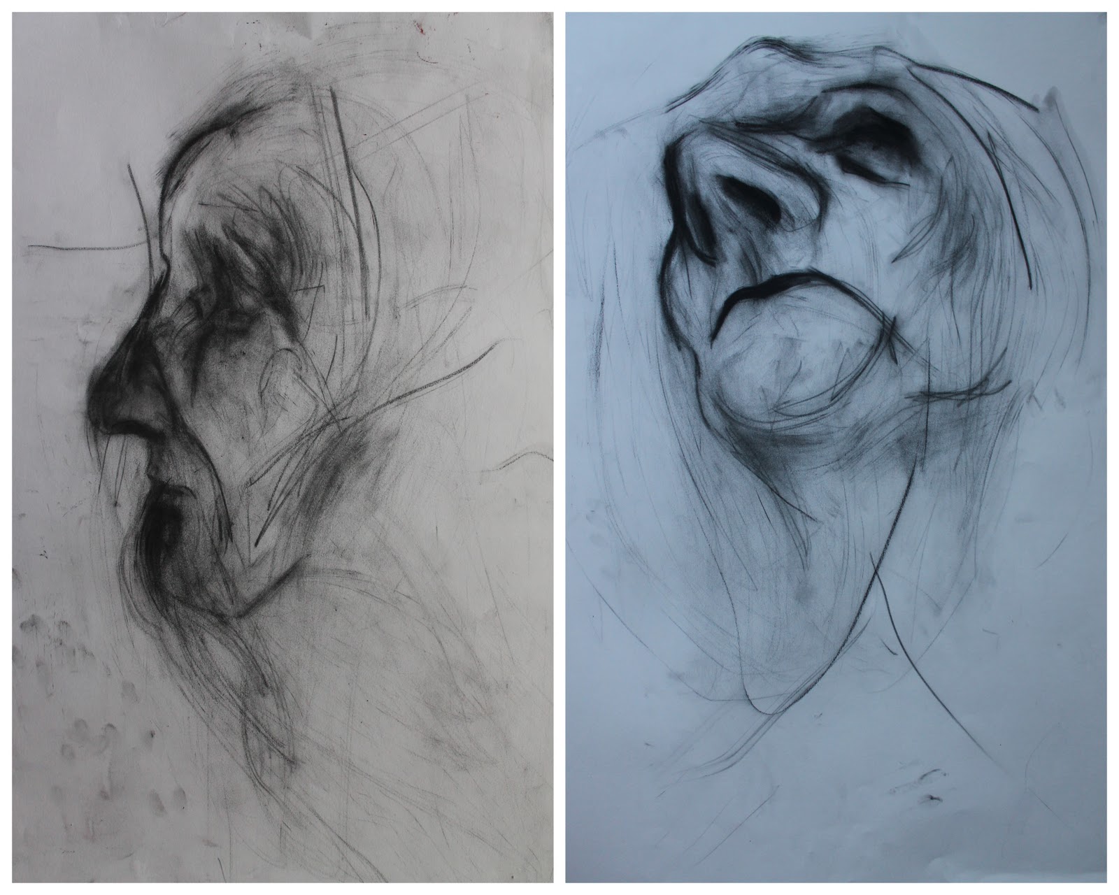 Domestic violence charcoal drawings 2 Sara India Devine