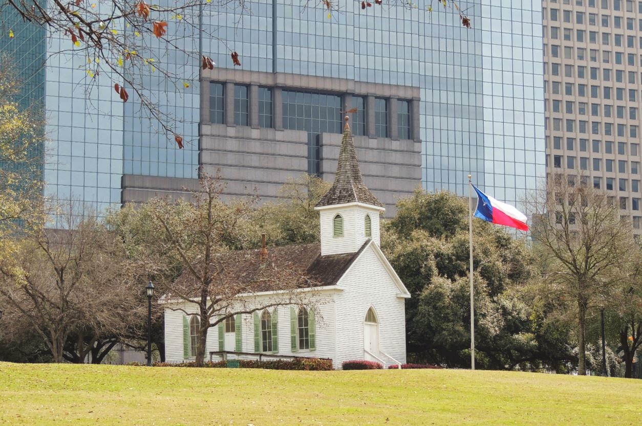 Houston in Pics: Houston Heritage Museum and Old Houses in Downtown Park - Heritage Socie