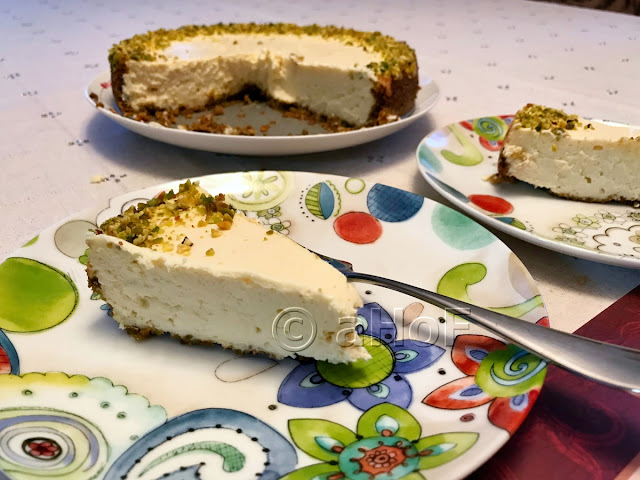 Pistachio, Goat Cheese, Cheesecake