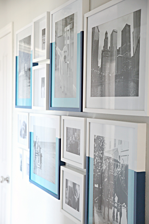 IHeart Organizing: Dipped Frame Gallery Wall