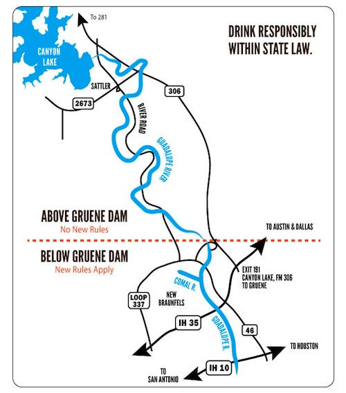 Comal River Map
