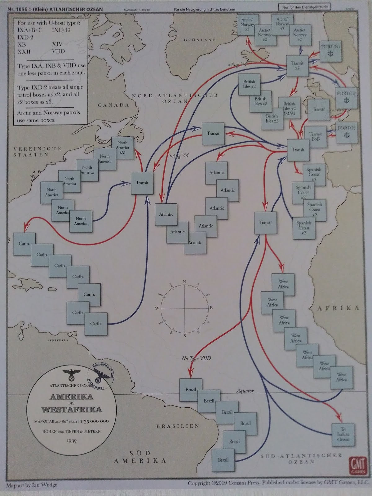 The Hunters German UBoats at War, 193943 by GMT Games A Wargamers