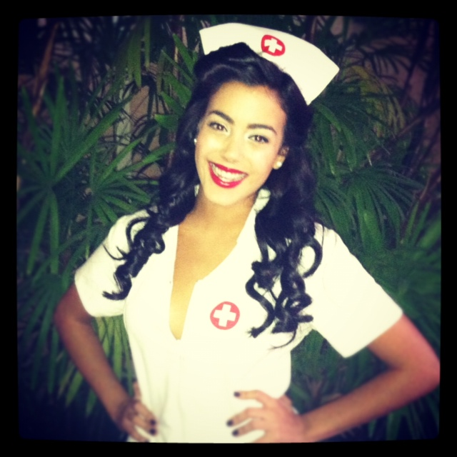 Sisters Beauty Buzz PinUp Nurse Halloween Makeup