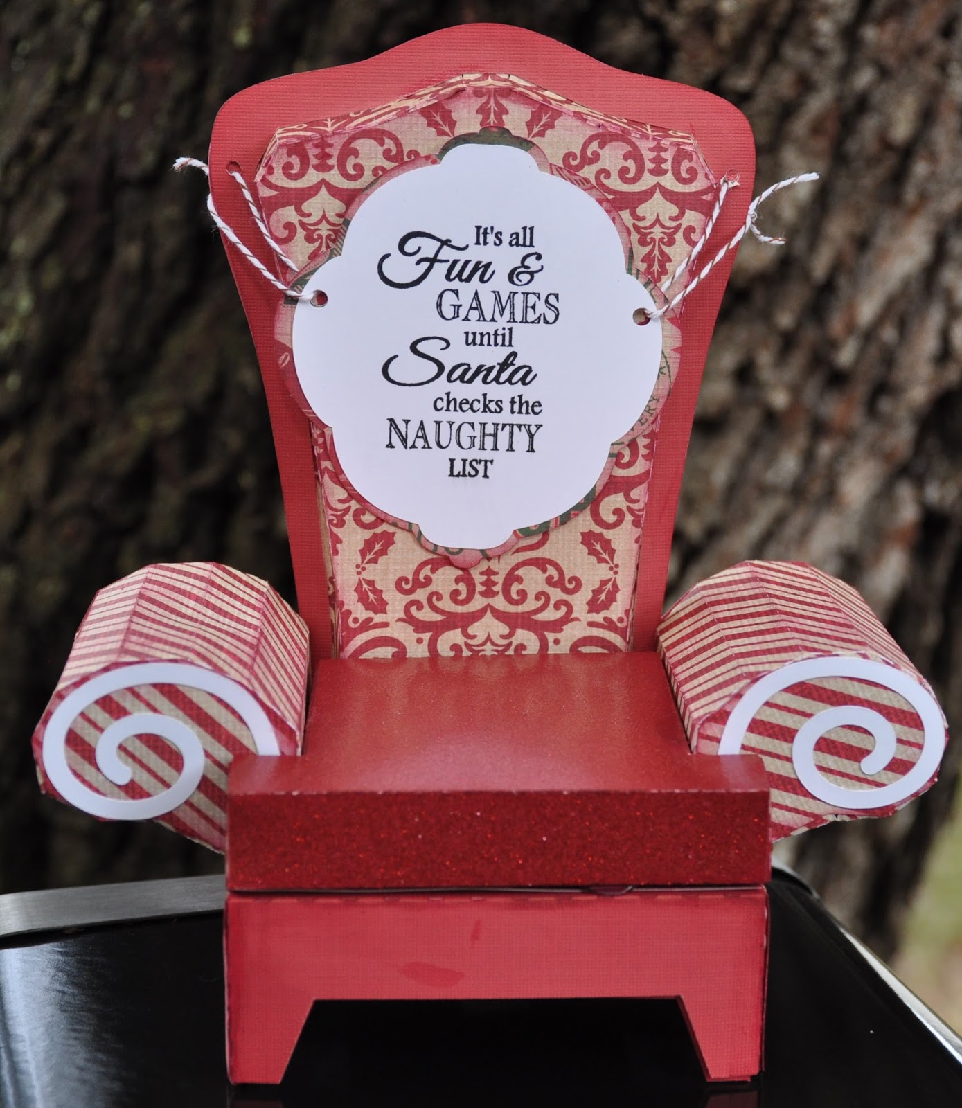 My Little Spot of Sanity Santa's Chair Gift Card Holder
