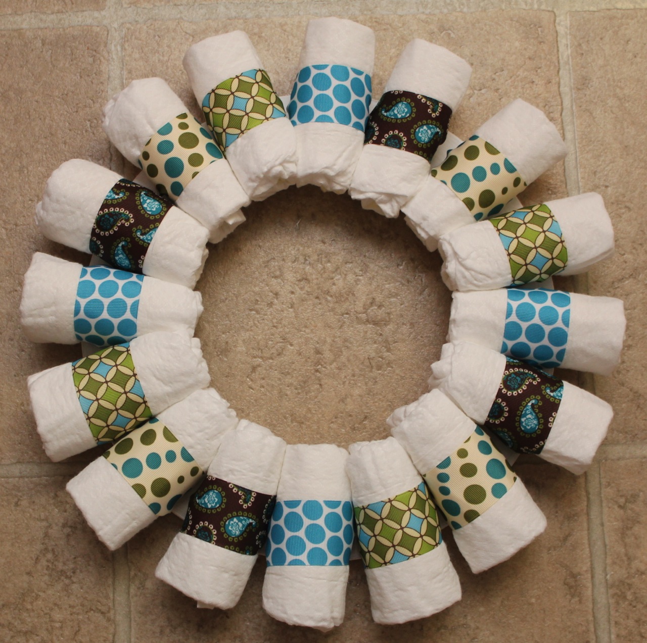 Sew In Love Diaper Wreath Tutorial