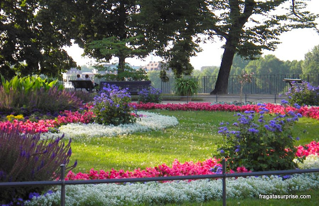 Jardim no Brühlsche Terrasse, Dresden, Alemanha