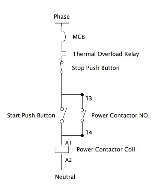 Dol Starter Working Principle Control Power Diagram Dol Starter Working Principle, Dol Starter Electrical Wiring Diagram