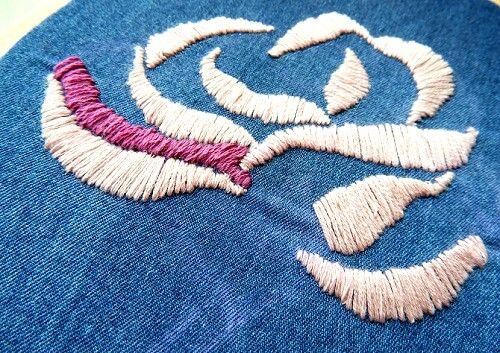 Hướng dẫn thêu hoa hồng mũi bó hạt - Hình 2