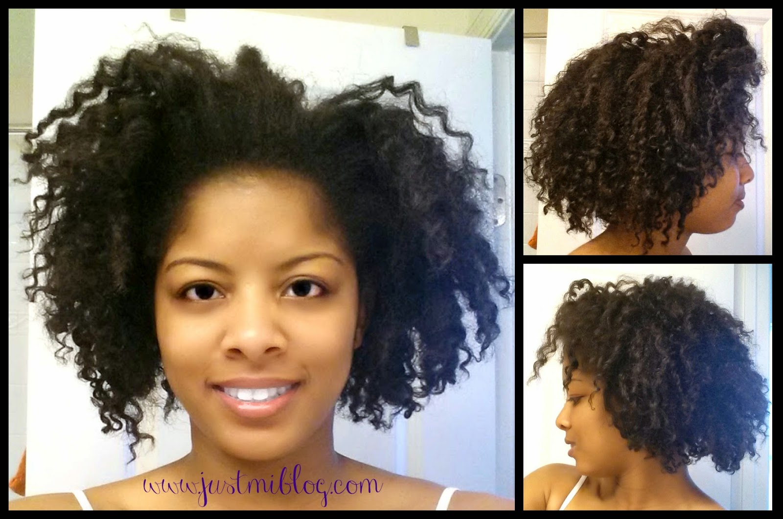 My natural hair before my wash and go trial.