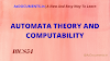 AUTOMATA THEORY AND COMPUTABILITY(18CS54)