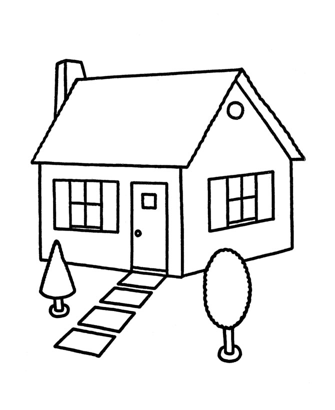 House Coloring Sheet Coloring Pages