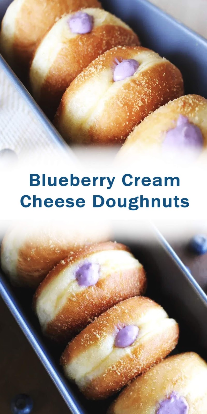 Blueberry Cream Cheese Doughnuts
