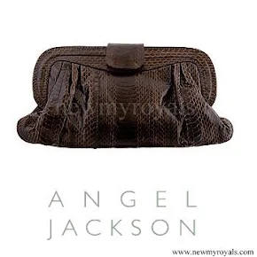 Princess Madeleine style Angel Jackson Chandra Snakeskin clutch