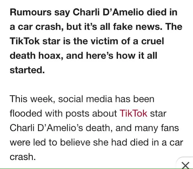 did charli d'amelio get shot, is charli d'amelio still alive 2020, charli d'amelio funeral, what happened to charli d'amelio yesterday, did charli d'amelio pass out,