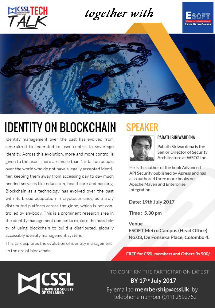 CSSL Tech Talk: Identity on Blockchain