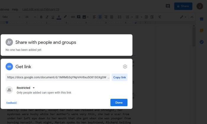 Copie los archivos de Google Docs automáticamente cuando los comparta