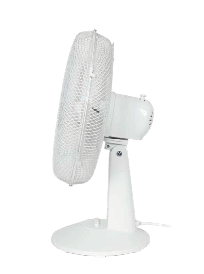 Ventilatore Da Tavolo Midea 23cm - 3 Pale, 2 Velocit&agrave;, Oscillazione 80&deg;