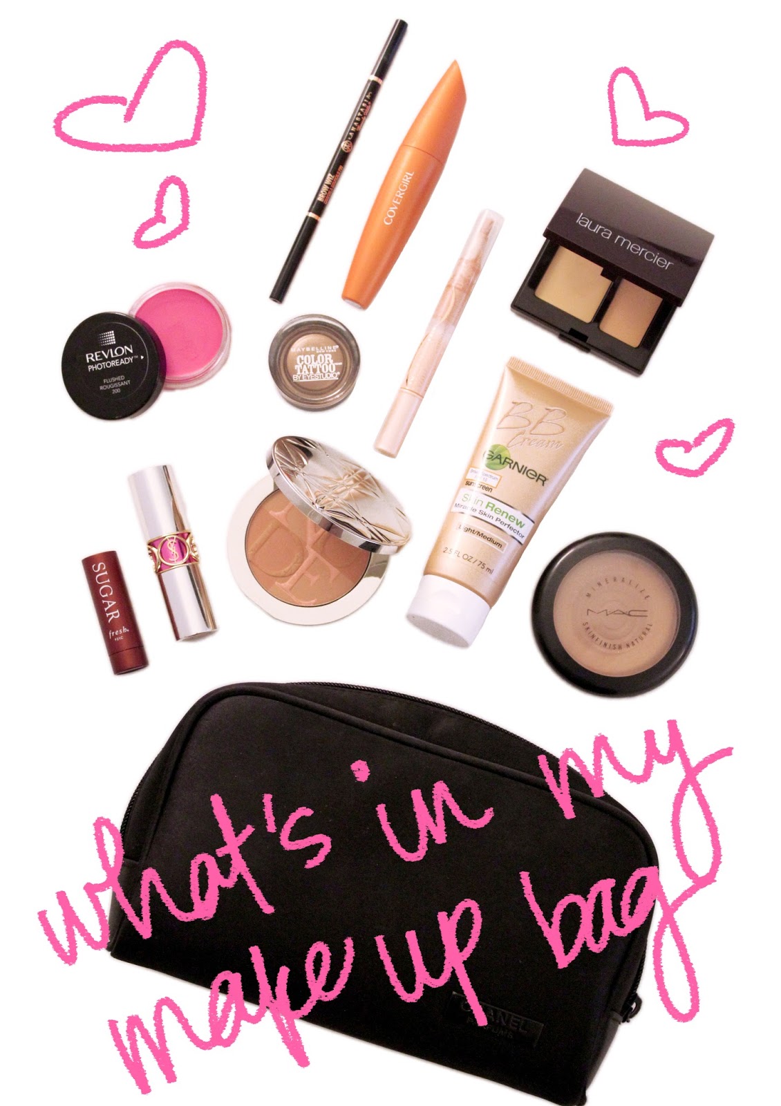 Watercolor Kisses What's in my Make up Bag Current Favorites