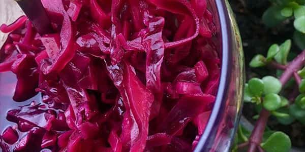 How to make instant red cabbage pickle with Raspberry Restaurant