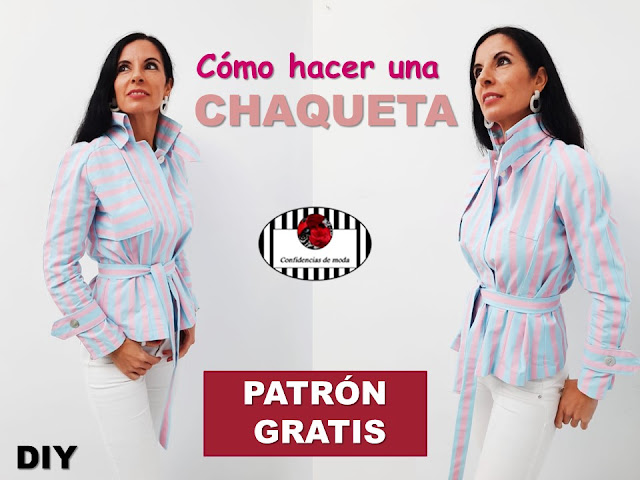 Cómo hacer una CHAQUETA con esclavina. Tutorial y PATRÓN GRATIS en distintas tallas