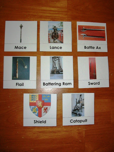 Knight Weapons Nomenclature Cards