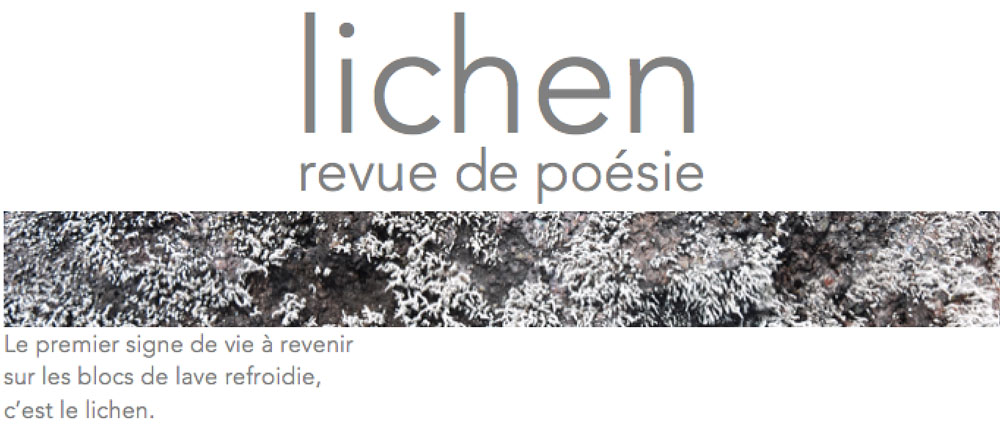 Lichen - Revue de Poésie