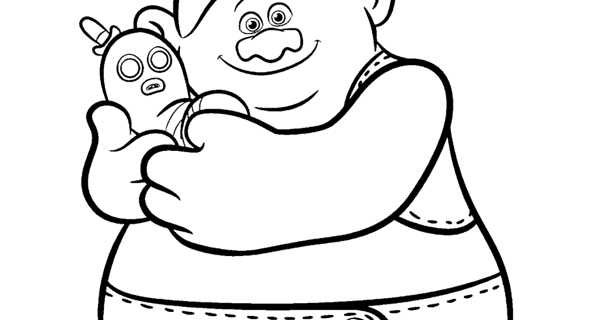 Biggie y Mr. Dinkles de Trolls para colorear COLOREA TUS DIBUJOS