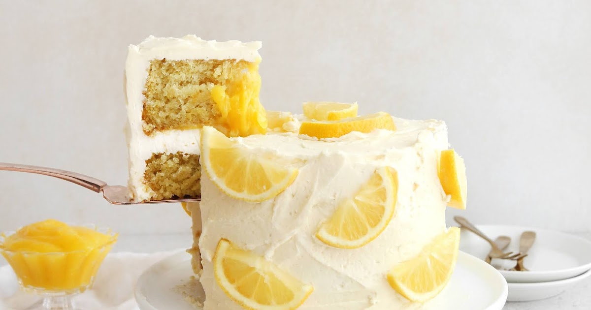 The BEST Lemon Cake with Lemon Curd The Little Blog Of Vegan