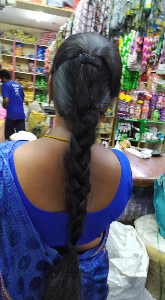 Village Barber Stories: Tamil women's long hair style | Traditional hair  style