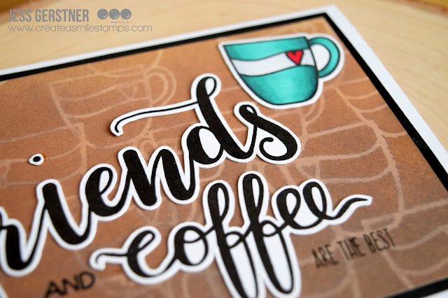 Coffee Themed Card by Jess Gerstner with Distress Oxide Inks and Create a Smile Stamps Coffee Themed Card by Jess Gerstner with Distress Oxide Inks and Create a Smile Stamps