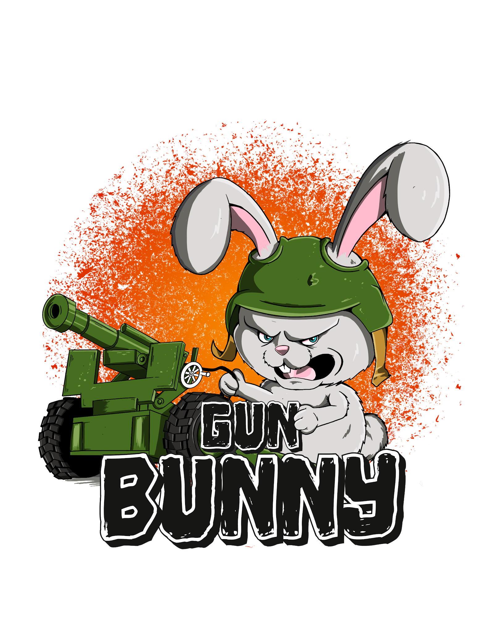 Willard Kill Creative Gun Bunny Tshirt Design