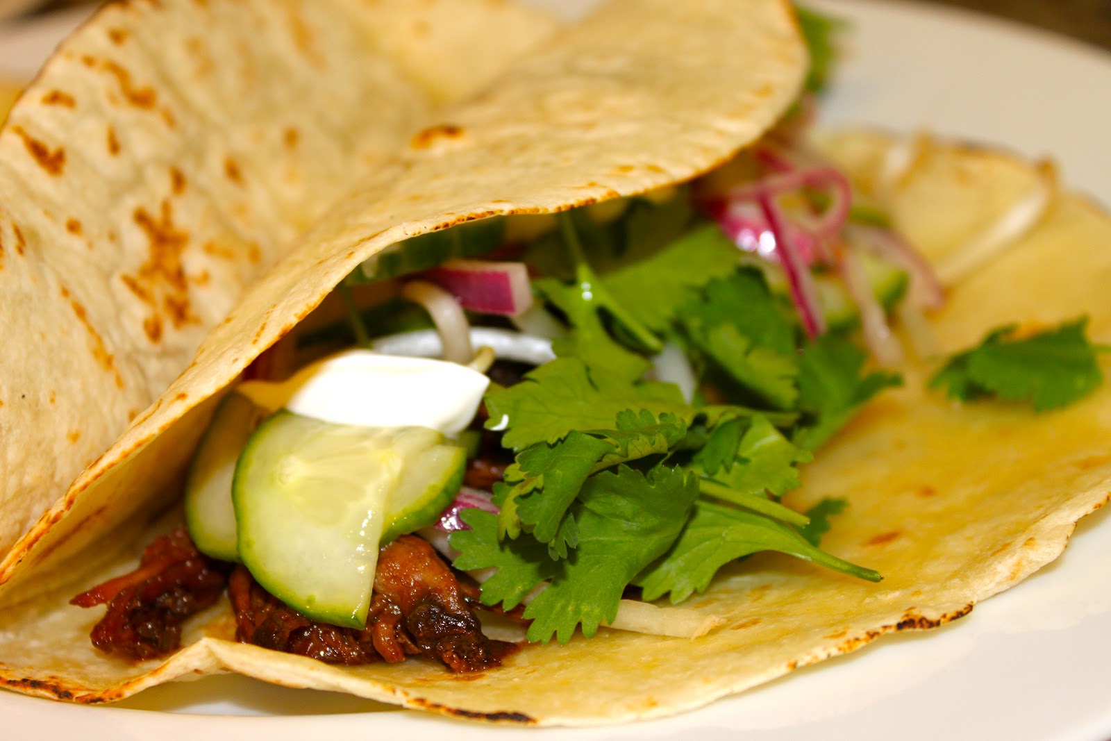 Recipe Review Crockpot Korean Beef Tacos with Cucumber Slaw