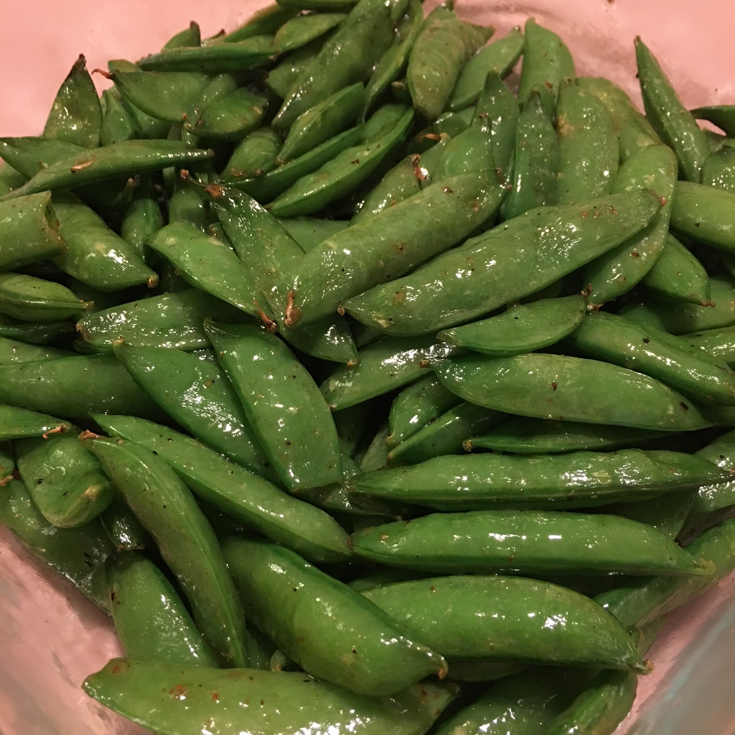 Toast to Roast Air Fried Sugar Snap Peas