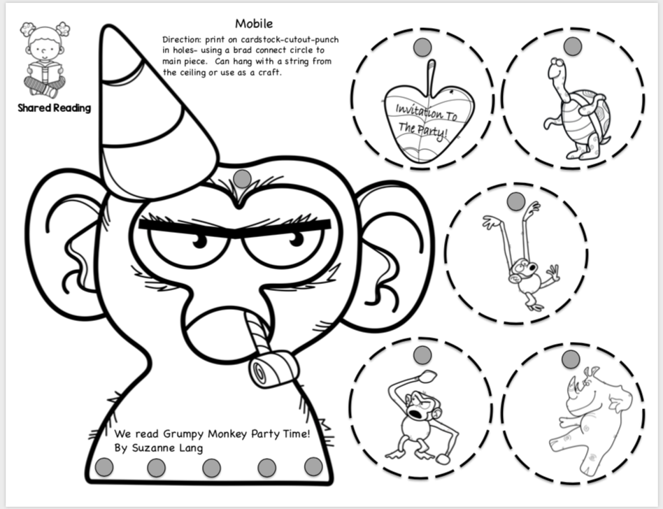 Grumpy Monkey Worksheet