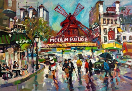 07-Moulin-Rouge-Ivailo Nikolovhas-Bright-Paintings-Modern-Impressionism-www-designstack-co