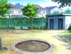 anime scenery background town landscape cityscape park backgrounds novel visual animation manga cartoon