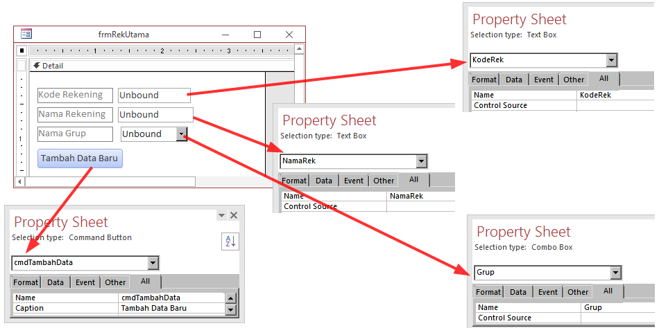 Menambah Data Baru pada MySql Back-end Melalui Form di Access Front-end ...
