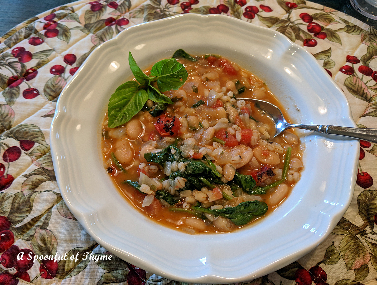 White Bean and Barley Soup soupswappers