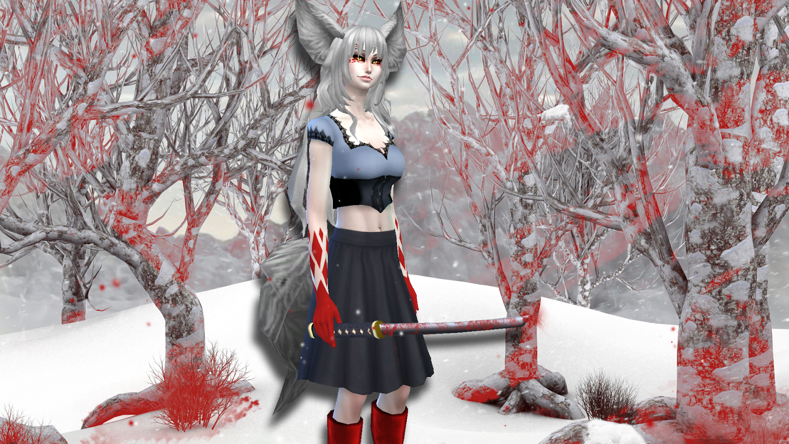 Demon Fox Gina - TS4 Sims.