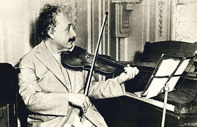 Einstein's habit of playing a violin
