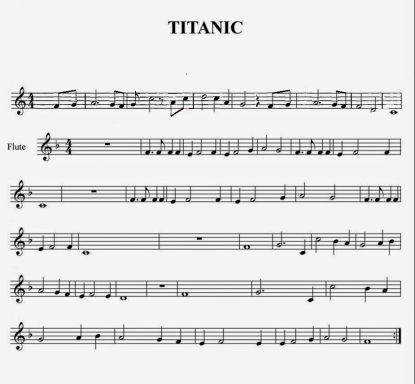 Canción Pelicula Titanic Partituras para Flauta