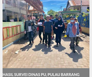 HASIL SURVEI DINAS PU, PULAU BARRANG LOMPO BUTUH SALURAN DRAINASE 