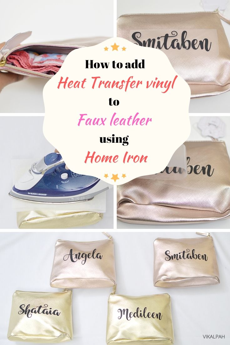 Vikalpah: How to add heat transfer vinyl to faux leather using