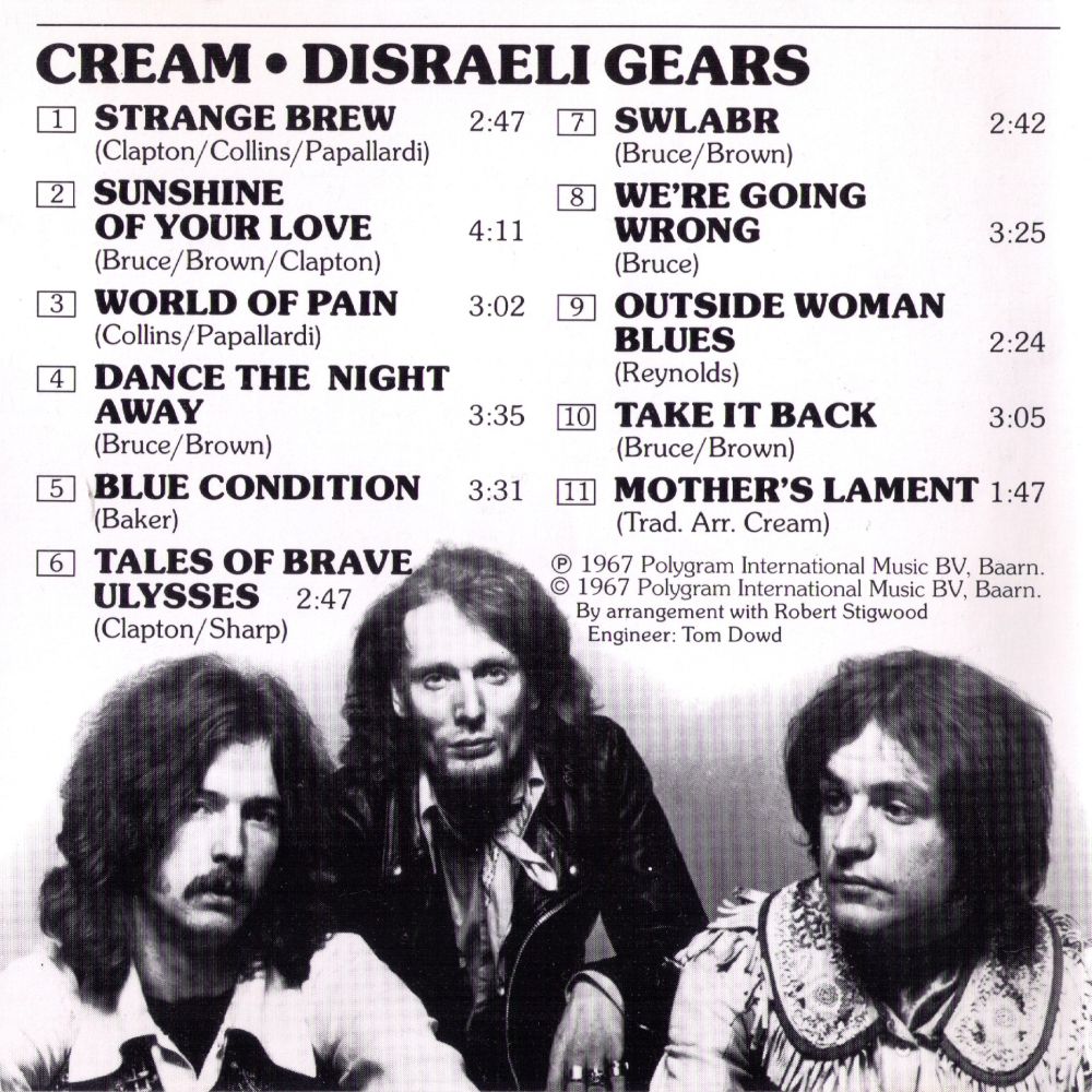 Old Melodies Cream (Disraeli Gears) 1967