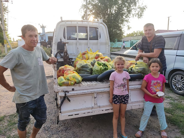 sergey out on deliveries from the farm