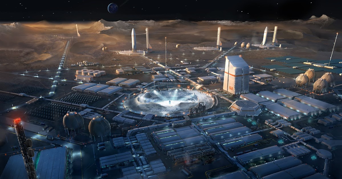 Lunar mining colony by Jort van Welbergen human Mars