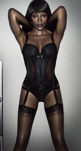 Naomi Campbell strips down to sexy lingeries to launch her new underwear range