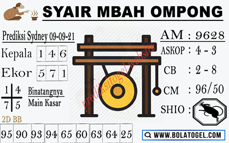 Syair Mbah Ompong SDY Kamis 09-Sep-2021