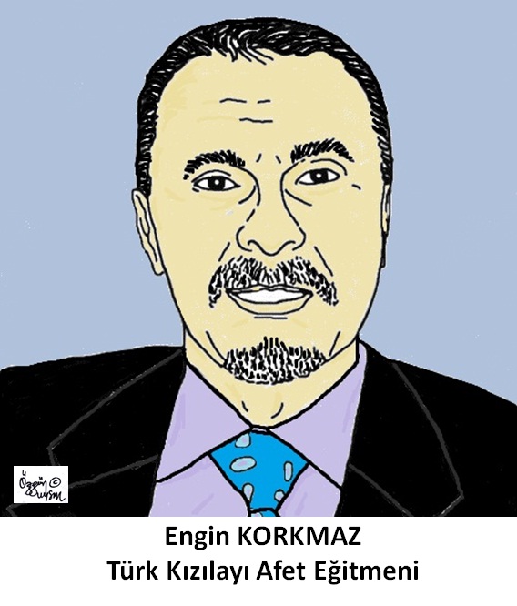 ÖZGÜN UYSAL Portre çizim Engin KORKMAZ, Türk Kızılayı Afet Eğitmeni, Gölcük/KOCAELİ